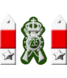 Fregio e mostrine del 235° Reggimento