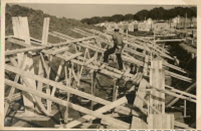 Roma, 1957 - Costruzione delle Tribune